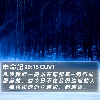 申 命 記 29:15 CUVT Bible Verse Image