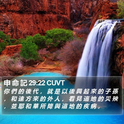 申 命 記 29:22 CUVT Bible Verse Image