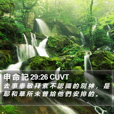 申 命 記 29:26 CUVT Bible Verse Image