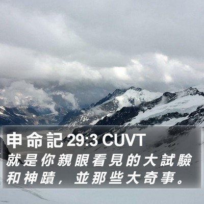 申 命 記 29:3 CUVT Bible Verse Image