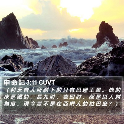申 命 記 3:11 CUVT Bible Verse Image