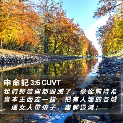 申 命 記 3:6 CUVT Bible Verse Image