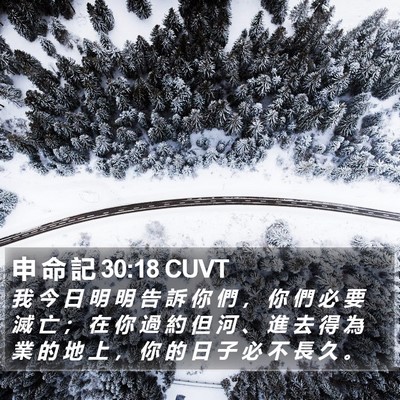 申 命 記 30:18 CUVT Bible Verse Image