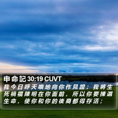 申 命 記 30:19 CUVT Bible Verse Image