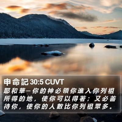 申 命 記 30:5 CUVT Bible Verse Image