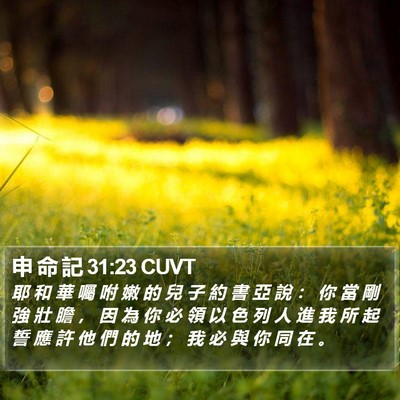 申 命 記 31:23 CUVT Bible Verse Image