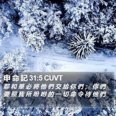 申 命 記 31:5 CUVT Bible Verse Image