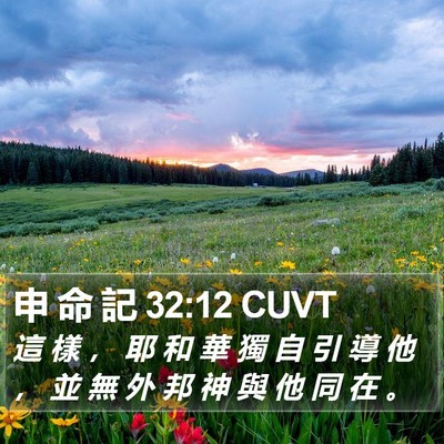 申 命 記 32:12 CUVT Bible Verse Image