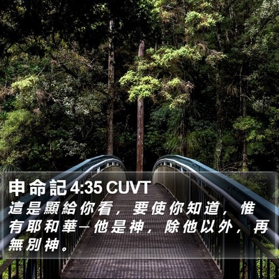 申 命 記 4:35 CUVT Bible Verse Image