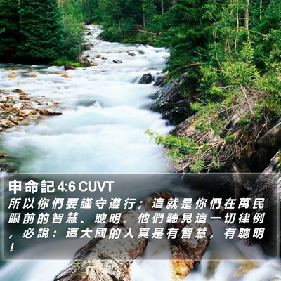 申 命 記 4:6 CUVT Bible Verse Image