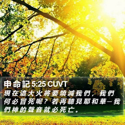 申 命 記 5:25 CUVT Bible Verse Image