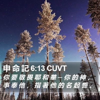 申 命 記 6:13 CUVT Bible Verse Image