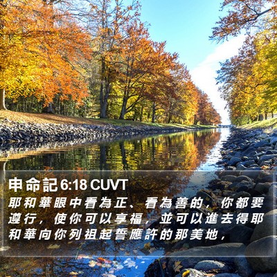 申 命 記 6:18 CUVT Bible Verse Image