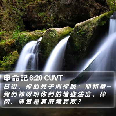 申 命 記 6:20 CUVT Bible Verse Image