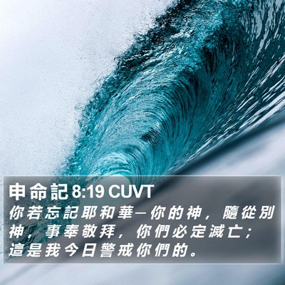 申 命 記 8:19 CUVT Bible Verse Image