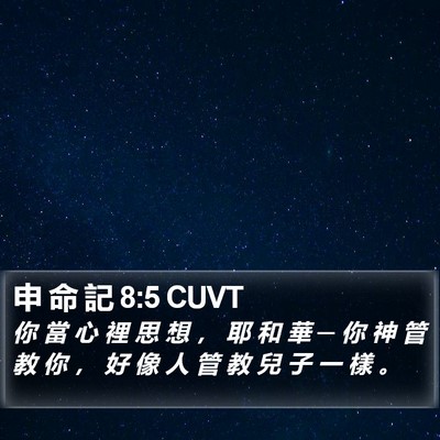 申 命 記 8:5 CUVT Bible Verse Image