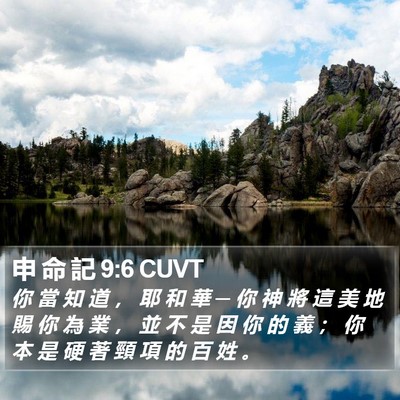 申 命 記 9:6 CUVT Bible Verse Image