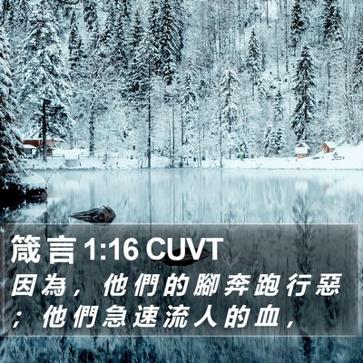 箴 言 1:16 CUVT Bible Verse Image