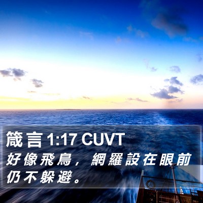 箴 言 1:17 CUVT Bible Verse Image