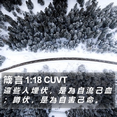 箴 言 1:18 CUVT Bible Verse Image