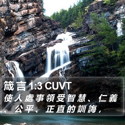 箴 言 1:3 CUVT Bible Verse Image