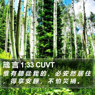 箴 言 1:33 CUVT Bible Verse Image