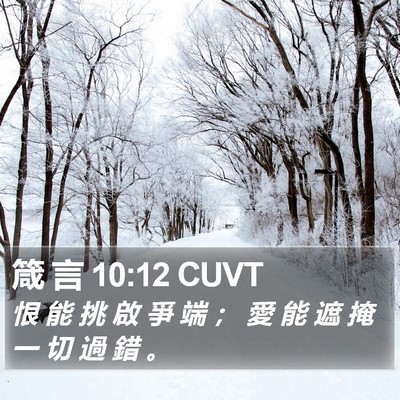 箴 言 10:12 CUVT Bible Verse Image