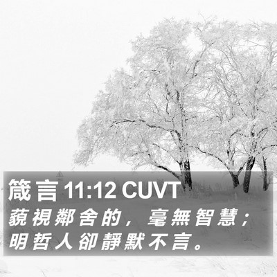 箴 言 11:12 CUVT Bible Verse Image
