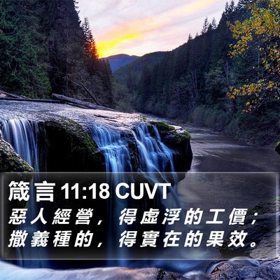 箴 言 11:18 CUVT Bible Verse Image