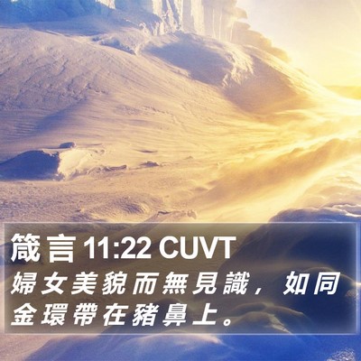 箴 言 11:22 CUVT Bible Verse Image