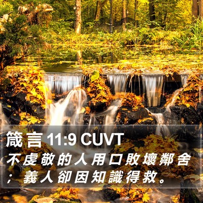 箴 言 11:9 CUVT Bible Verse Image