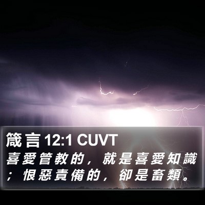 箴 言 12:1 CUVT Bible Verse Image