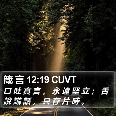 箴 言 12:19 CUVT Bible Verse Image