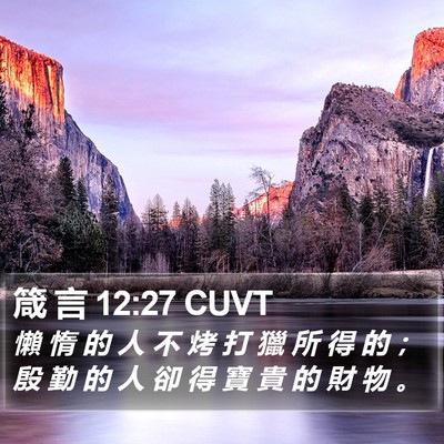 箴 言 12:27 CUVT Bible Verse Image