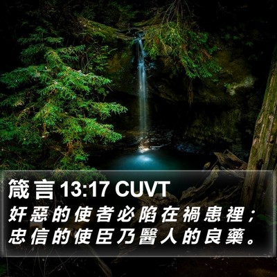 箴 言 13:17 CUVT Bible Verse Image