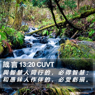 箴 言 13:20 CUVT Bible Verse Image