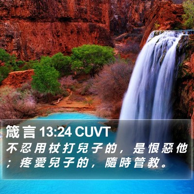 箴 言 13:24 CUVT Bible Verse Image