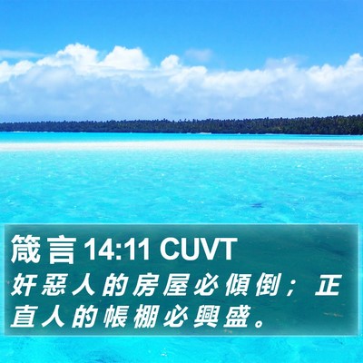 箴 言 14:11 CUVT Bible Verse Image