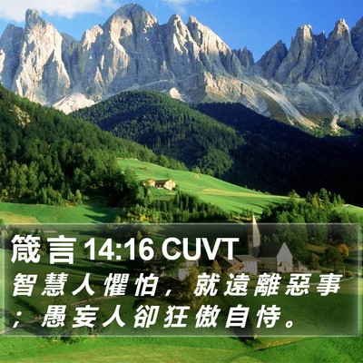 箴 言 14:16 CUVT Bible Verse Image