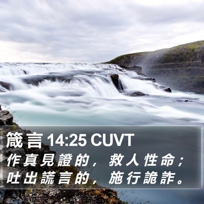 箴 言 14:25 CUVT Bible Verse Image