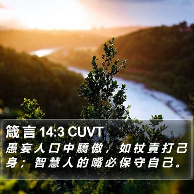 箴 言 14:3 CUVT Bible Verse Image