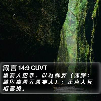 箴 言 14:9 CUVT Bible Verse Image