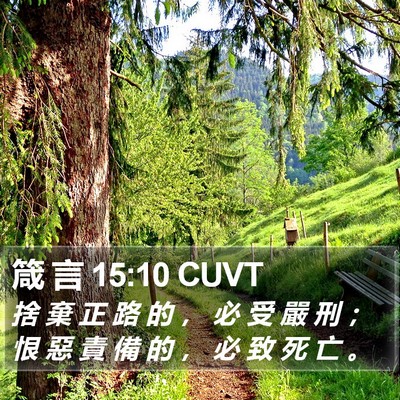 箴 言 15:10 CUVT Bible Verse Image