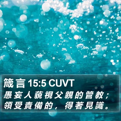 箴 言 15:5 CUVT Bible Verse Image
