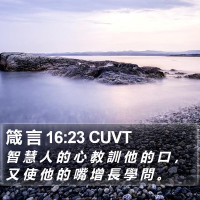 箴 言 16:23 CUVT Bible Verse Image