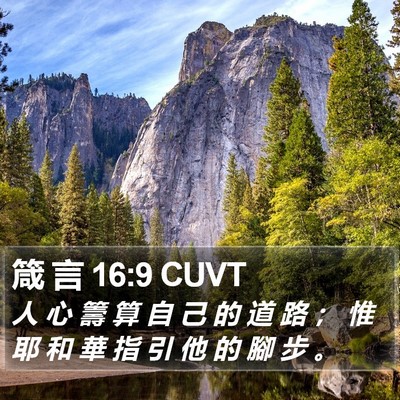 箴 言 16:9 CUVT Bible Verse Image