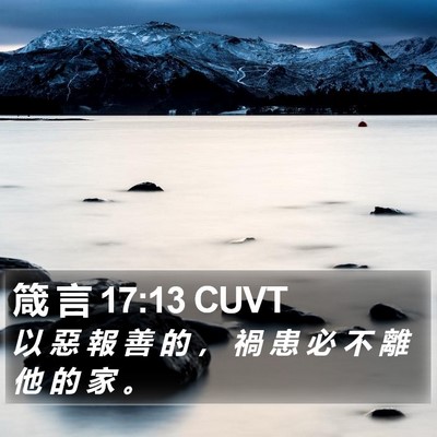箴 言 17:13 CUVT Bible Verse Image