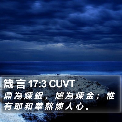 箴 言 17:3 CUVT Bible Verse Image