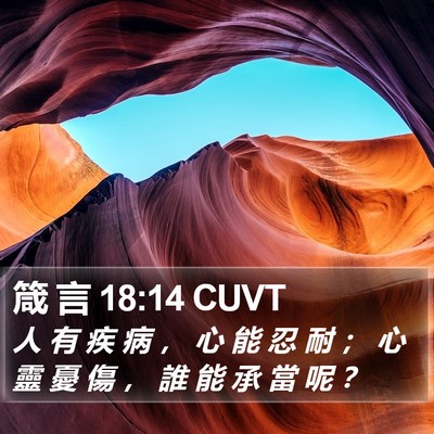 箴 言 18:14 CUVT Bible Verse Image