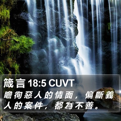 箴 言 18:5 CUVT Bible Verse Image